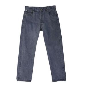 Levis Jeans Mens 36 Chalkboard 501XX Straight Button Fly Overlock Stitch Work